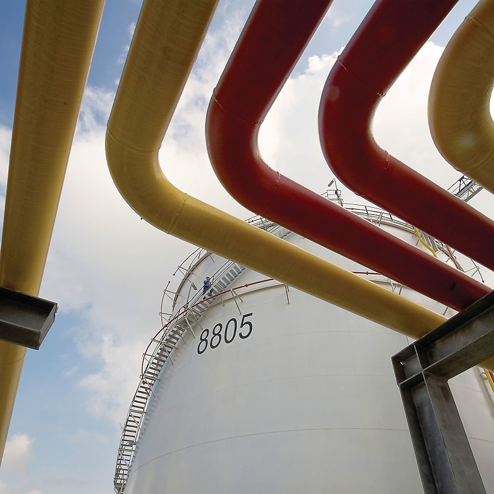 fuel depot and colorful tubes