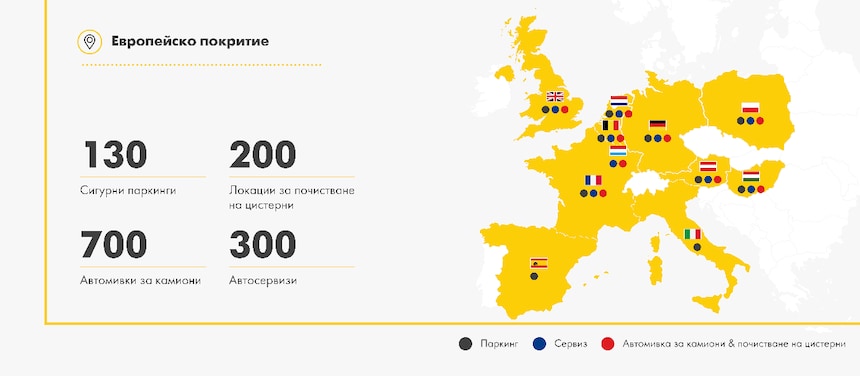 our european wide network covers