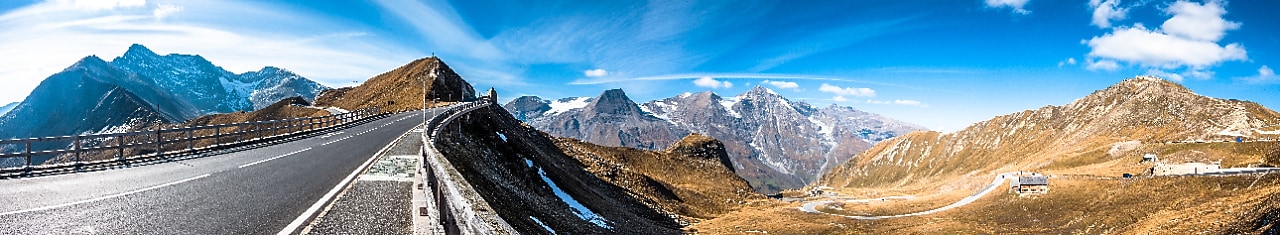 Blue sky and mountains