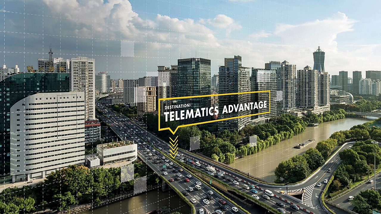 Aerial view of a city with a complex network of elevated highways