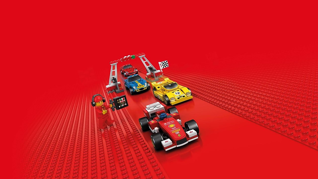four lego cars