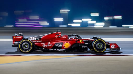 Ferrari bolide on track