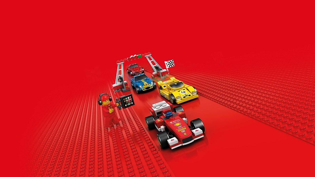 four lego cars
